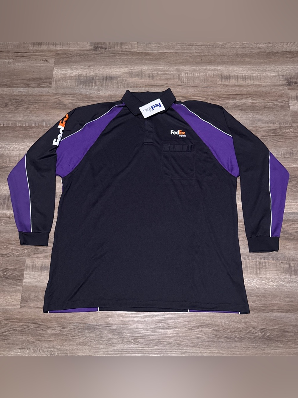 Stan Herman FedEx Express Long Sleeve Polo Shirt Uniform Mens Size 3XL XXXL NEW